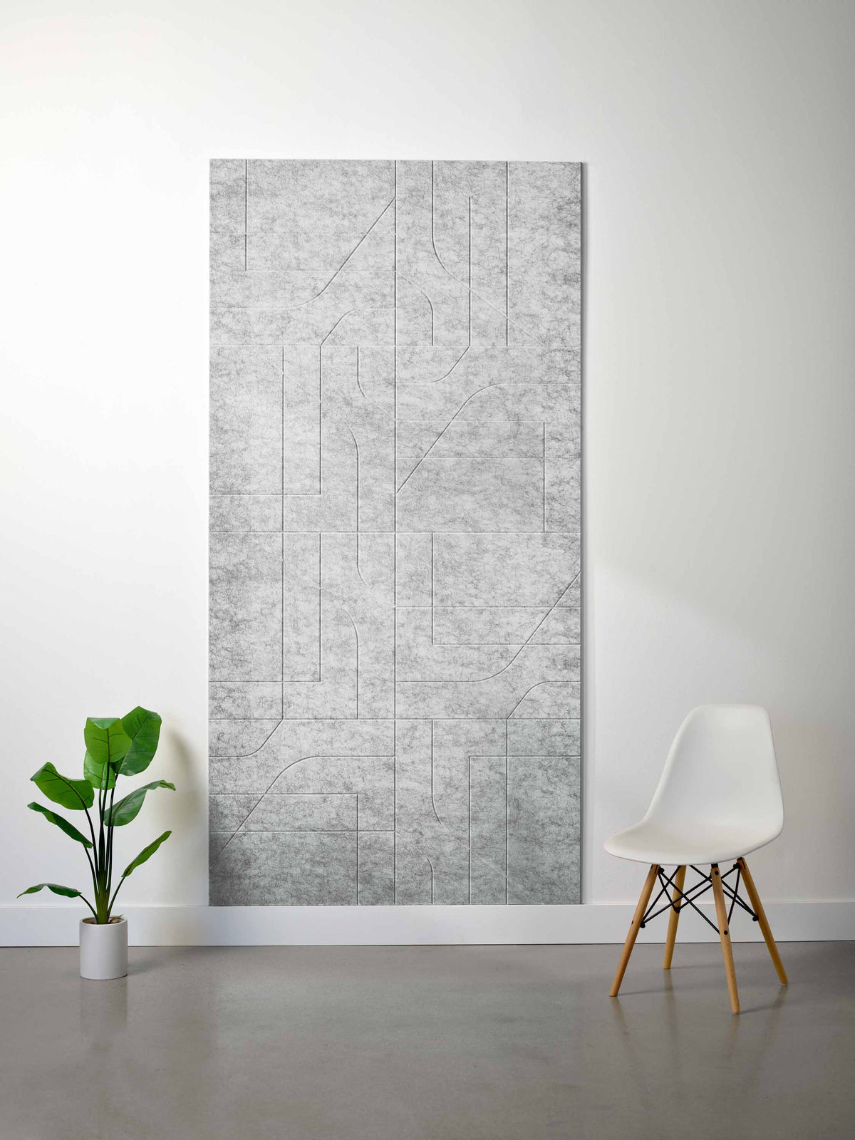 engraved patterned gray acoustic sheet