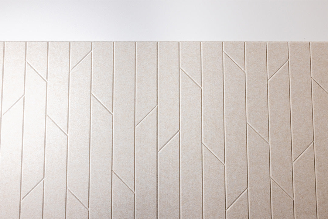 Close up engraved Latte Felt Right tile