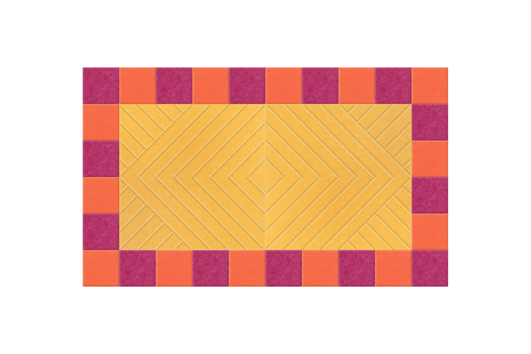 Multicolor sunrise Felt Right design made from sound-dampening acoustic felt panels