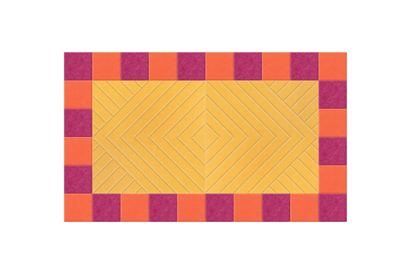 Multicolor sunrise Felt Right design made from sound-dampening acoustic felt panels