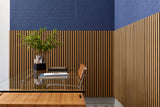 Modern office interior with wooden wainscoting, chair, and desk