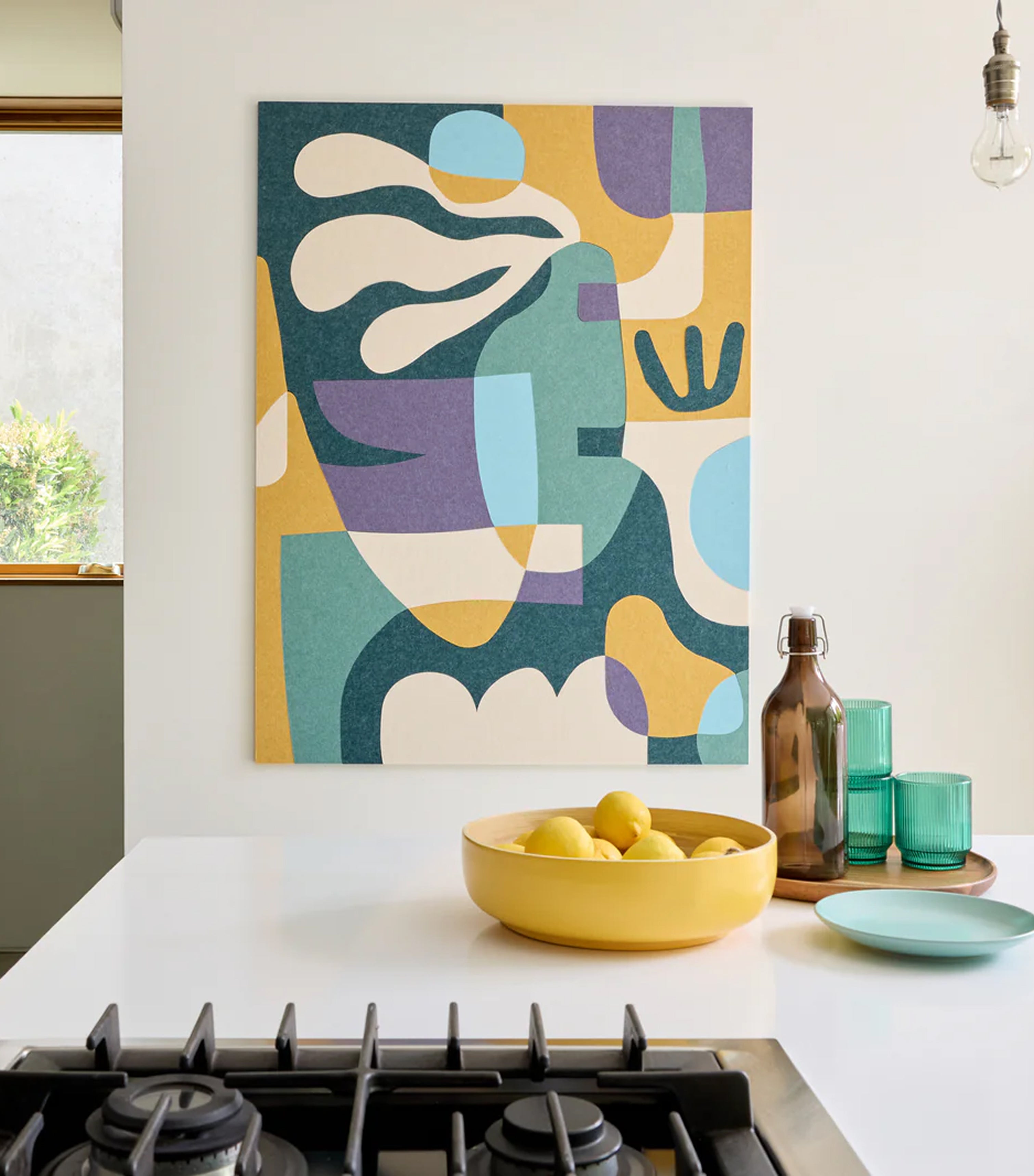 Elizabeth Olwen Checker Daisy | Colorful Wall Art | Felt Right