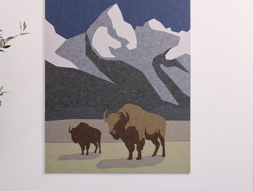Close up shot of The Grand Teton felt design