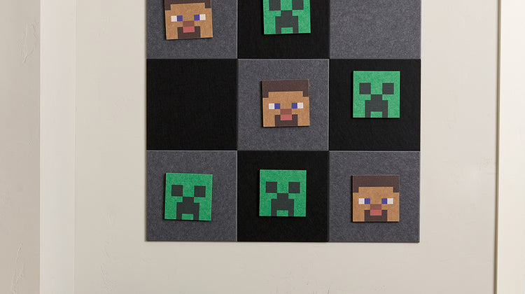 Minecraft™ Steve Tic-Tac-Toe Black