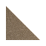 A single triangular felt or fabric sample in a warm taupe-brown color, shown on a plain white background.