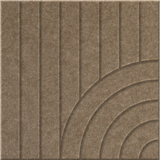 Timber 9mm Engraved Tangent felt sample with concentric quarter circle grooves