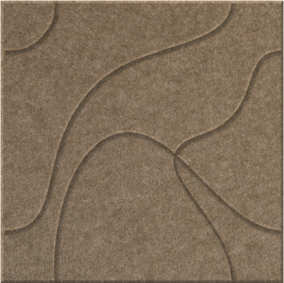 Timber 9mm Engraved Topo felt sample with flowing topographic line grooves