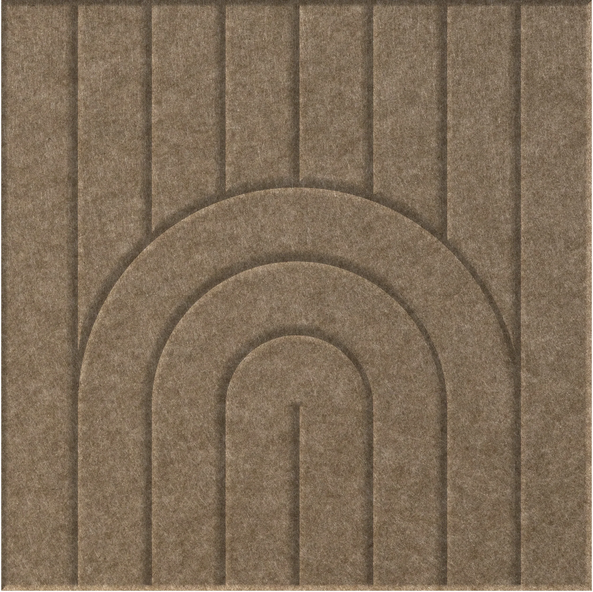 Timber 9mm Engraved Zen felt sample with nested arch grooves