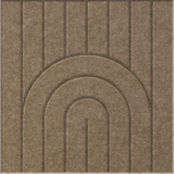 Timber 9mm Engraved Zen felt sample with nested arch grooves