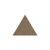 A single flat triangular sample with a warm taupe-brown textured surface, centered on a plain white background.