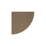 A quarter-circle or quadrant-shaped brown textured tile or panel shown on a plain white background.