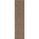 A long, narrow rectangular sample of textured fabric or carpet in a warm taupe-brown color, centered on a plain white background.