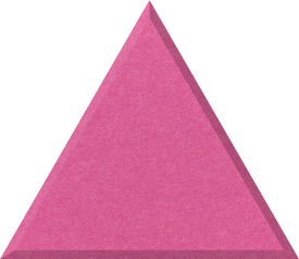 Hot Pink felt tile in a triangle shape