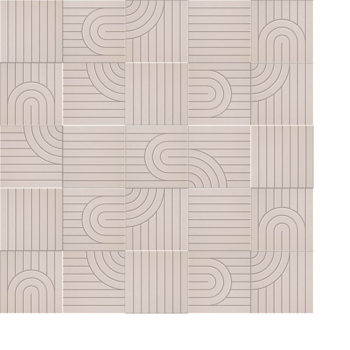 Ivory Zen Garden engraved felt wall panel design