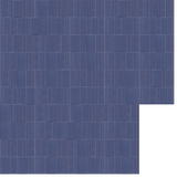 Blue tile pattern with vertical striations and varied rectangular block layout in geometric design.