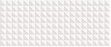 White textured wall surface with repeating diagonal geometric pyramid pattern.