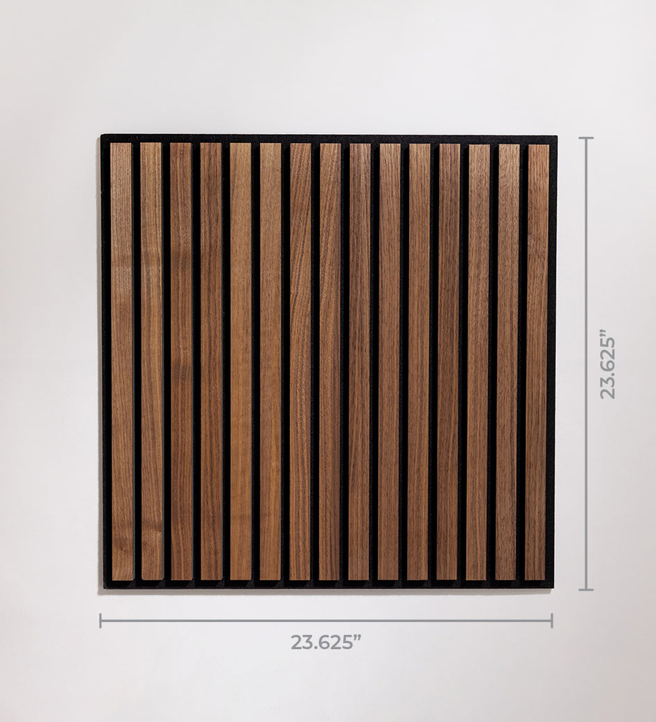 Walnut Wood Slat 2'x2' Ceiling Panel