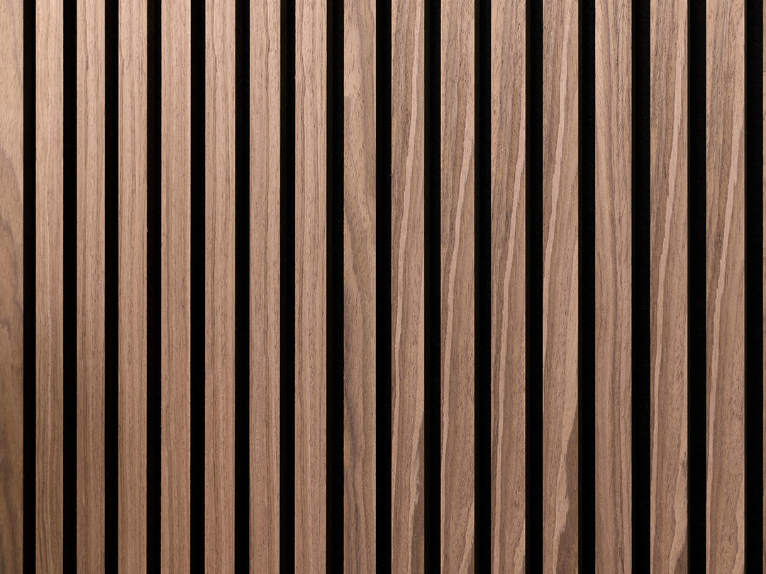 Walnut wood slat wall