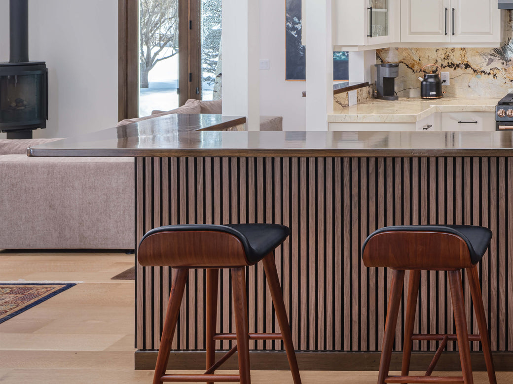 Walnut Acoustic Wood Slat | Sample Wall Panels | Felt Right | felt right