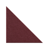 A solid dark burgundy fabric swatch shown as a right-angled triangle on a plain white background.