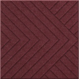 Wine 9mm Engraved Converge felt sample with chevron grooves