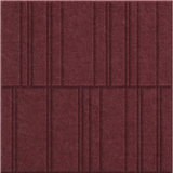 Wine 9mm Engraved Offset felt sample with staggered vertical grooves