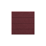 A square fabric swatch in a deep burgundy red color with horizontal stitched stripes, shown against a plain white background.