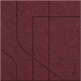 Wine 9mm Engraved Subway felt sample with offset stepped line grooves