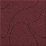Wine 9mm Engraved Topo felt sample with flowing topographic line grooves