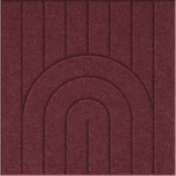 Wine 9mm Engraved Zen felt sample with nested arch grooves
