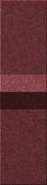 Four burgundy carpet tiles in varying shades stacked vertically, showing textured surfaces in deep wine and mauve tones.