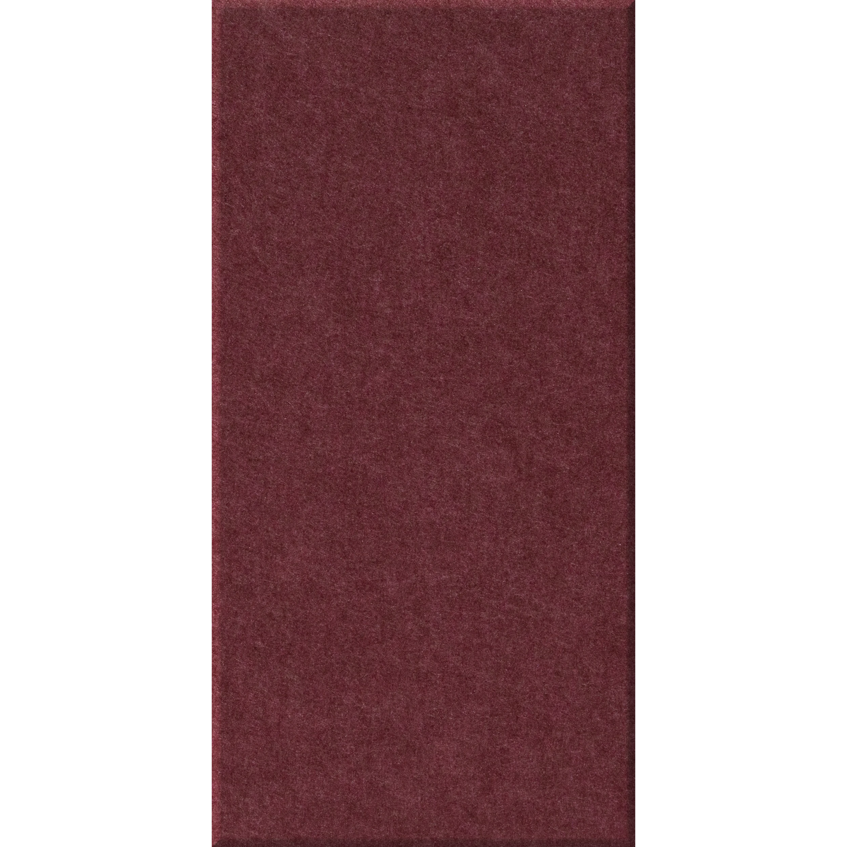 A rectangular area rug in a deep burgundy or maroon color, shown flat against a white background.