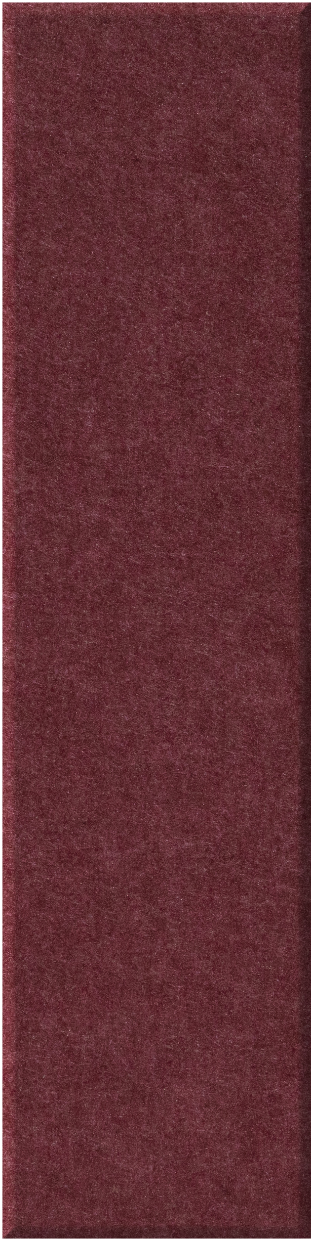 Burgundy shiplap tile with a textured, matte finish surface.