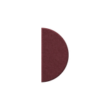 A textured, semi-circular dark burgundy or maroon swatch on a solid white background.