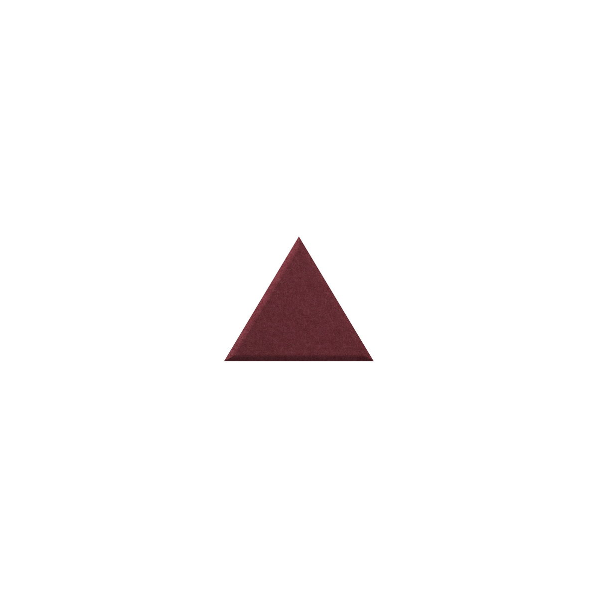 Dark Red triangle on a white background.