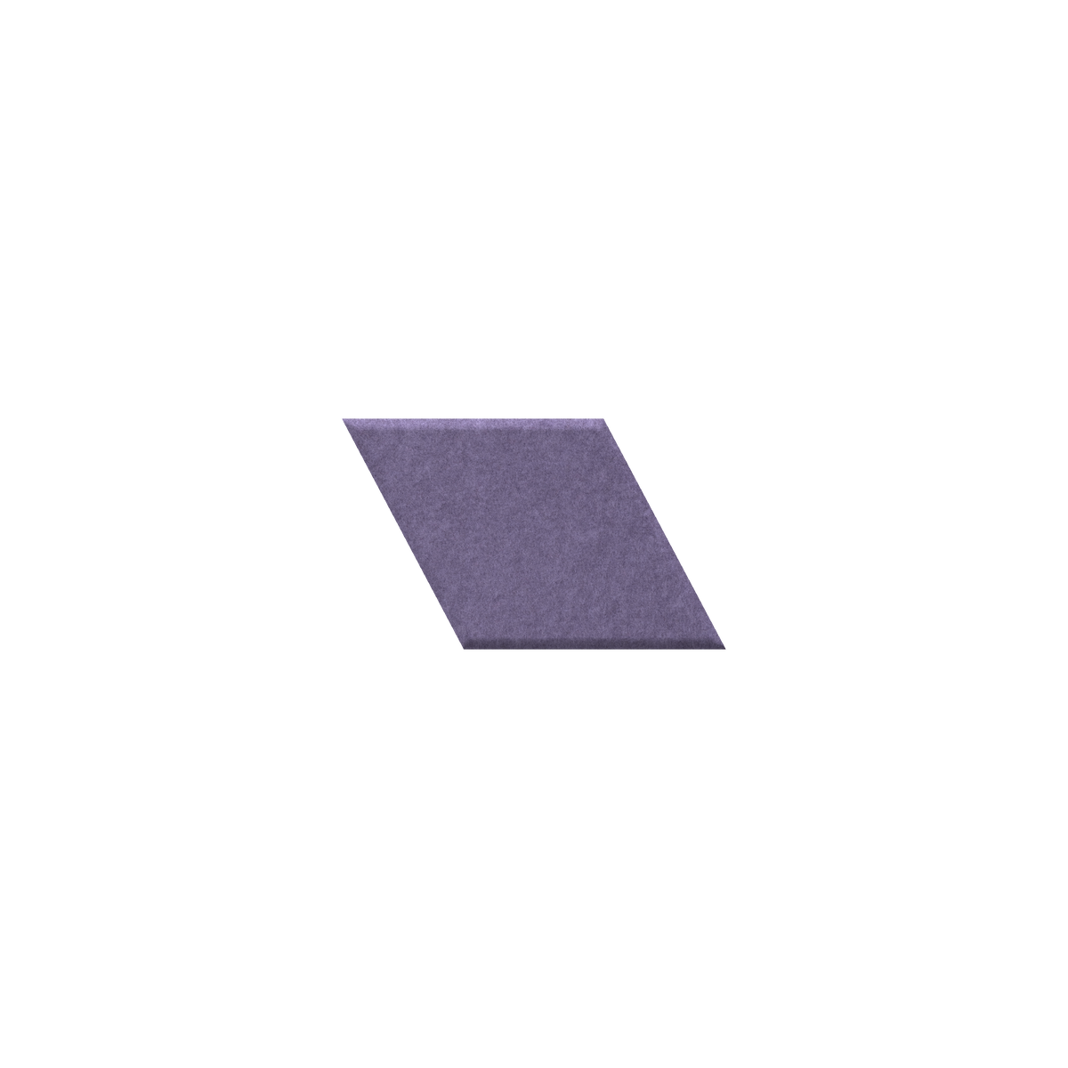 A single purple textured diamond tile centered on a plain white background.