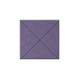 A square purple textured panel with a stitched geometric pattern, shown against a plain white background.