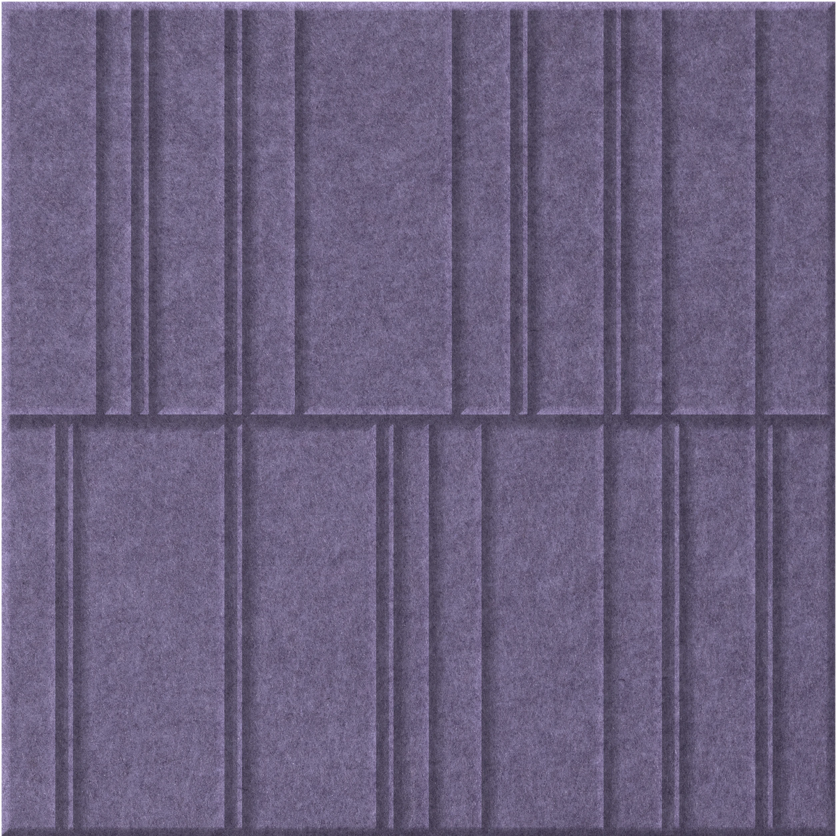 Wisteria 9mm Engraved Offset felt sample with staggered vertical grooves
