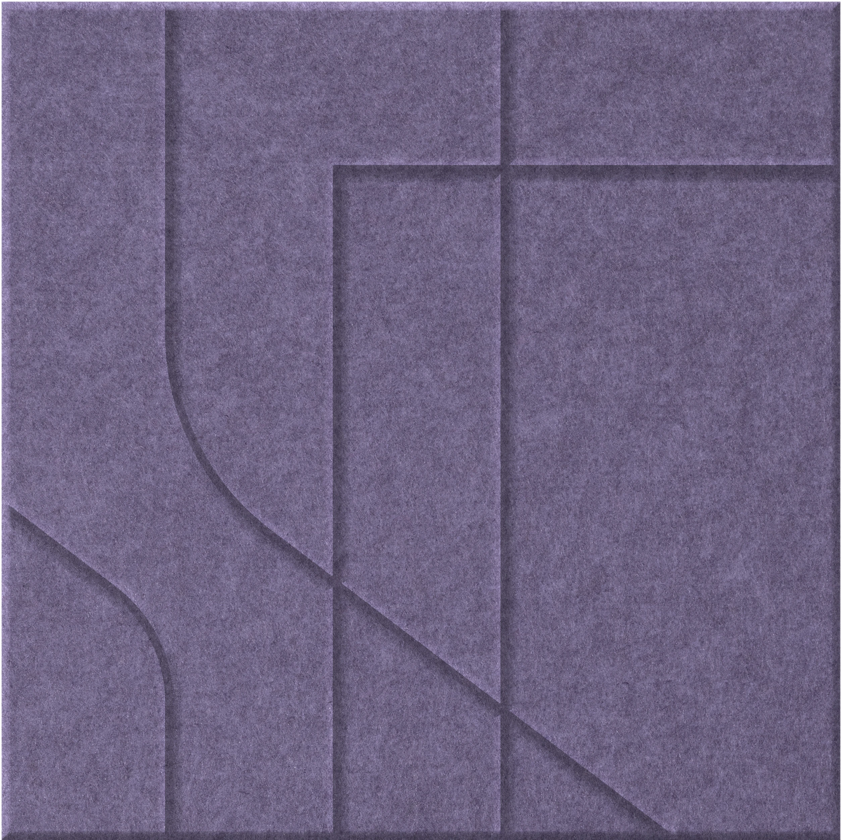Wisteria 9mm Engraved Subway felt sample with offset stepped line grooves