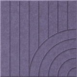 Wisteria 9mm Engraved Tangent felt sample with concentric quarter circle grooves