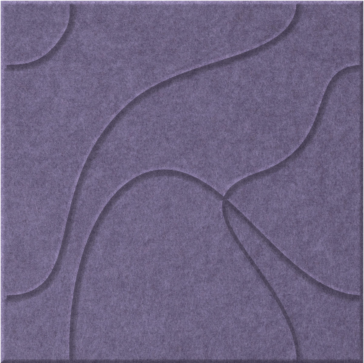 Wisteria 9mm Engraved Topo felt sample with flowing topographic line grooves