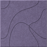Wisteria 9mm Engraved Topo felt sample with flowing topographic line grooves