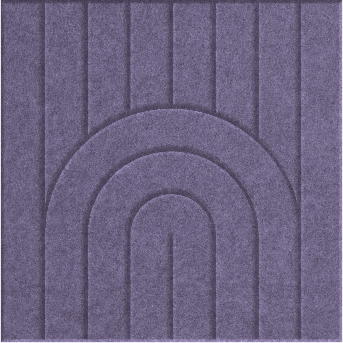 Wisteria 9mm Engraved Zen felt sample with nested arch grooves