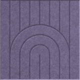 Wisteria 9mm Engraved Zen felt sample with nested arch grooves