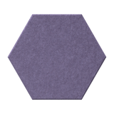 A single hexagonal felt acoustic panel in a dusty purple color, shown against a plain white background.
