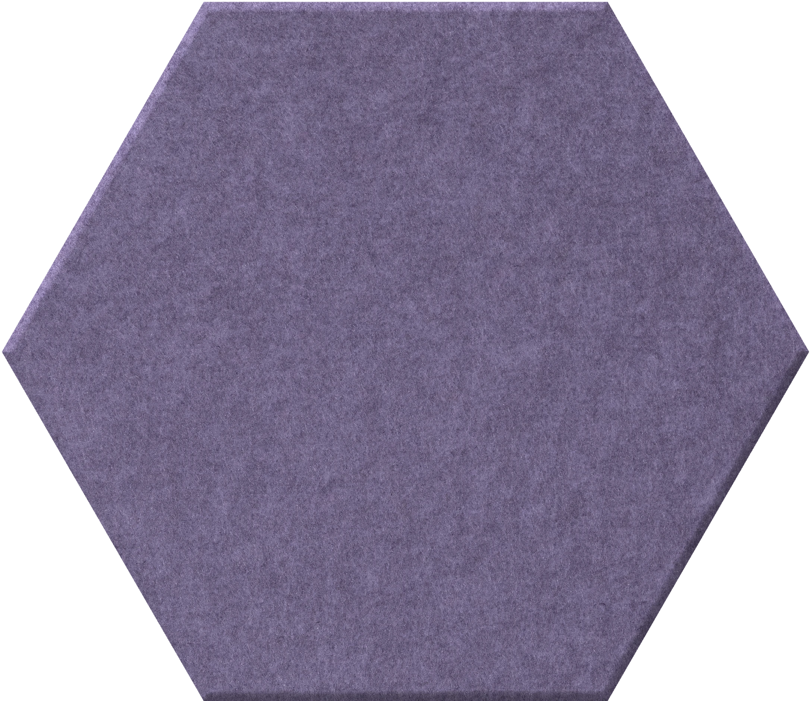 Purple hexagonal tile with matte finish and uniform color throughout.
