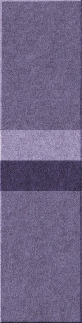 Purple felt tiles arranged vertically in varying shades from light to dark with textured surfaces.