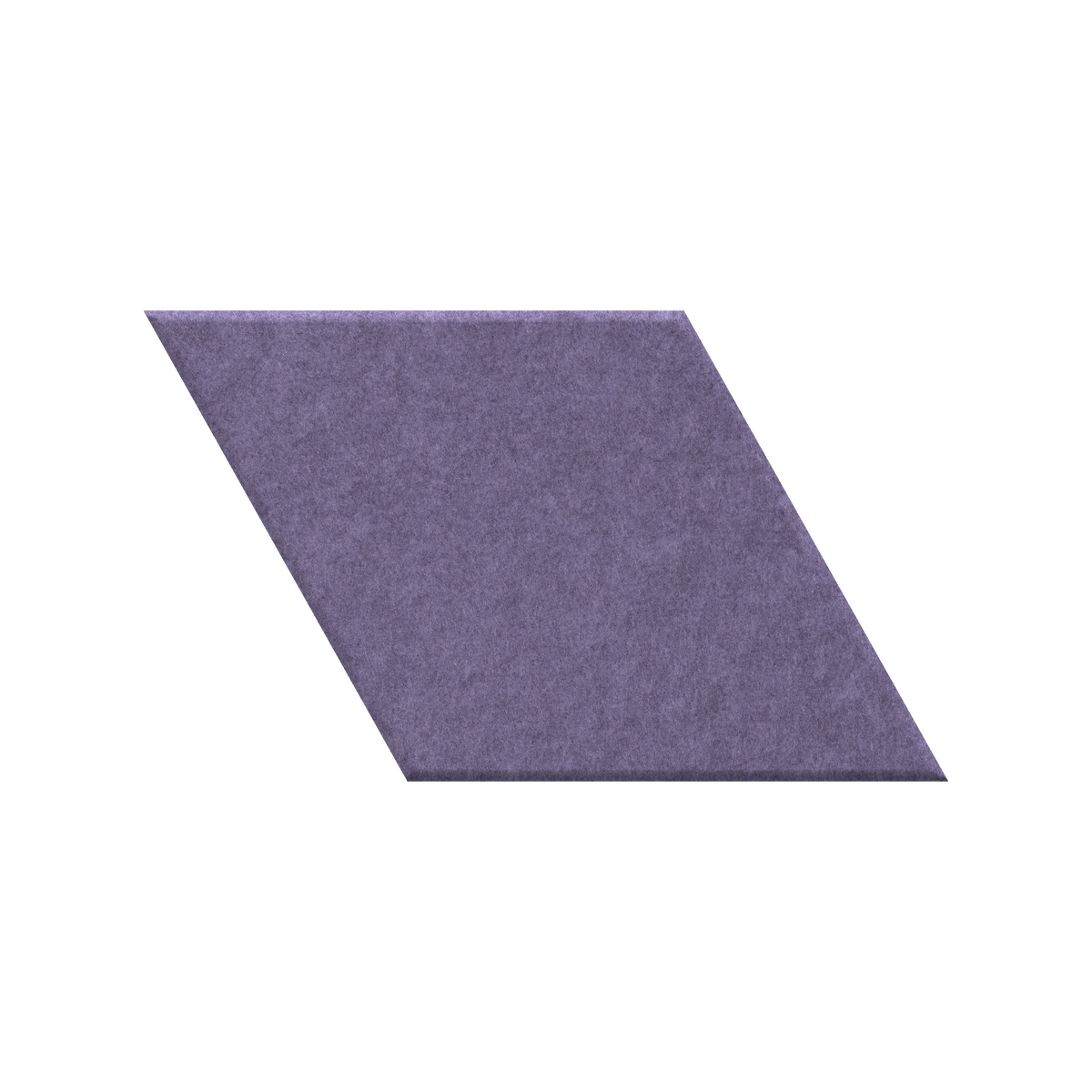 A single purple parallelogram-shaped tile with a textured surface, shown on a plain white background.