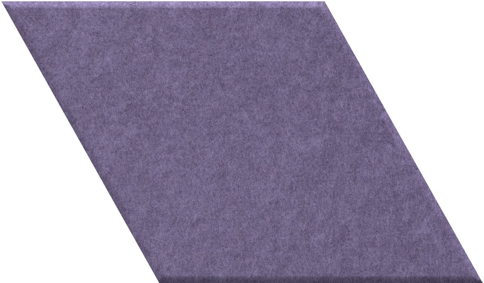 Purple diamond-shaped tile with textured matte surface.