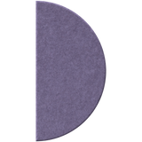 A semi-circular purple felt acoustic panel on a solid white background.